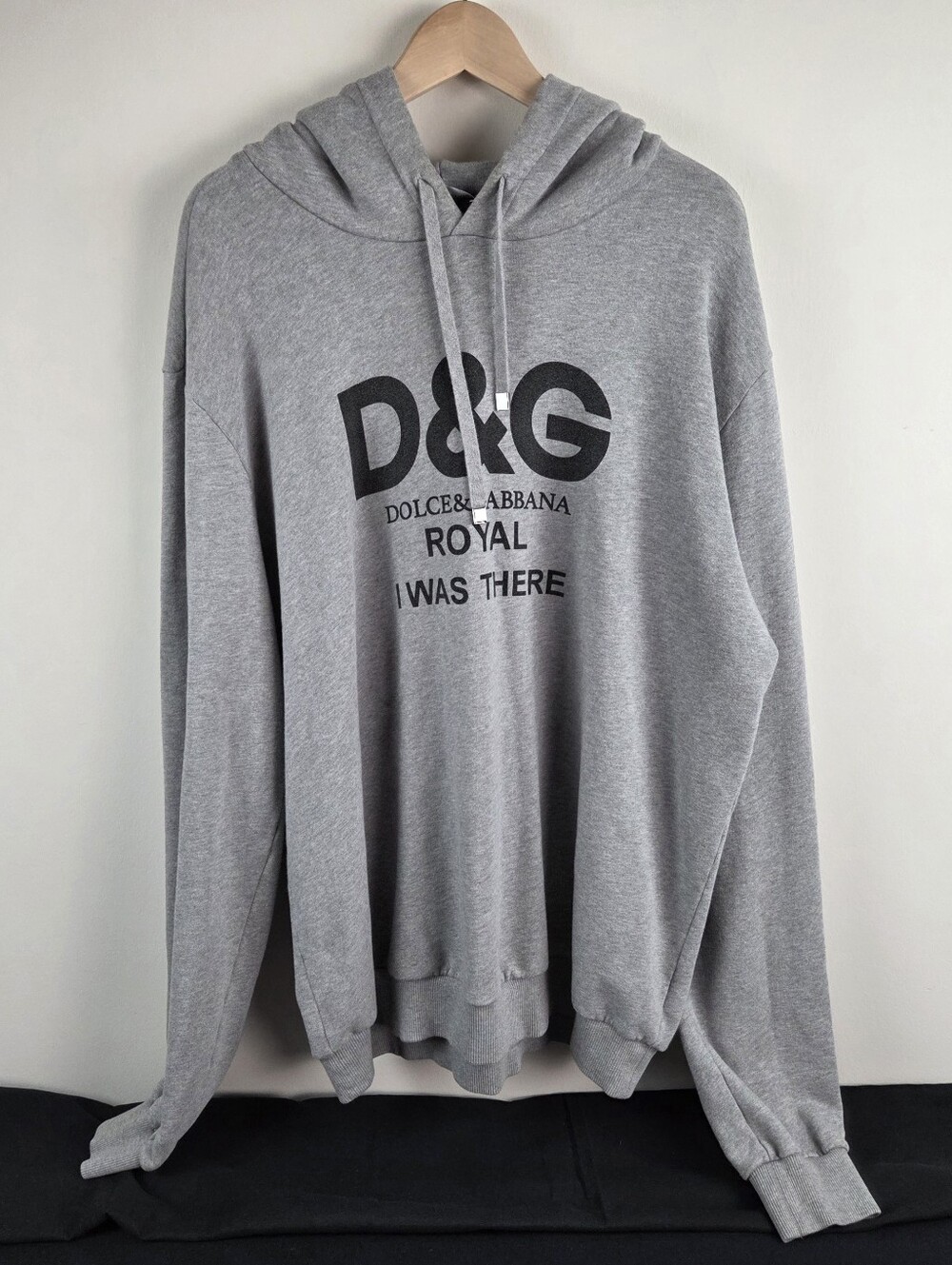 Dolce & Gabbana Hoodie Mens 58 XXL Gray Pullover All Cotton